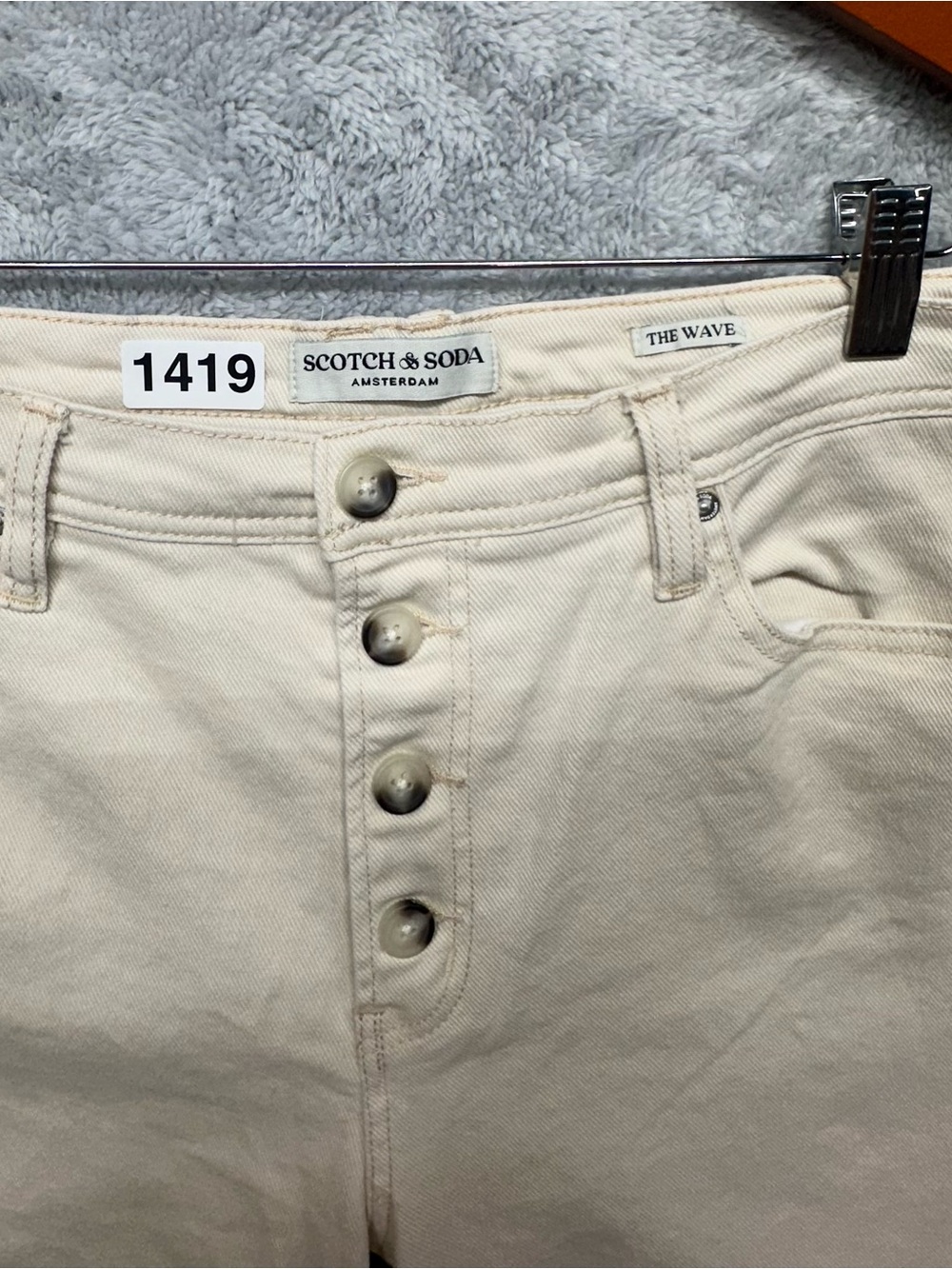 Scotch & Soda Amsterdam The Wave Cropped Wide Leg Button Fly Jeans 12/31 - Picture 5 of 11